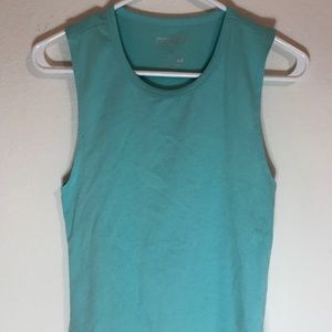 Teal fitted workout tank